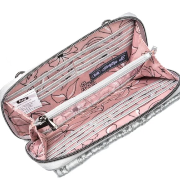 NWT- LUG- KICKFLIP SE RFID CONVERTIBLE WALLET- Metallic Silver - SFB interior - Picture 4 of 5